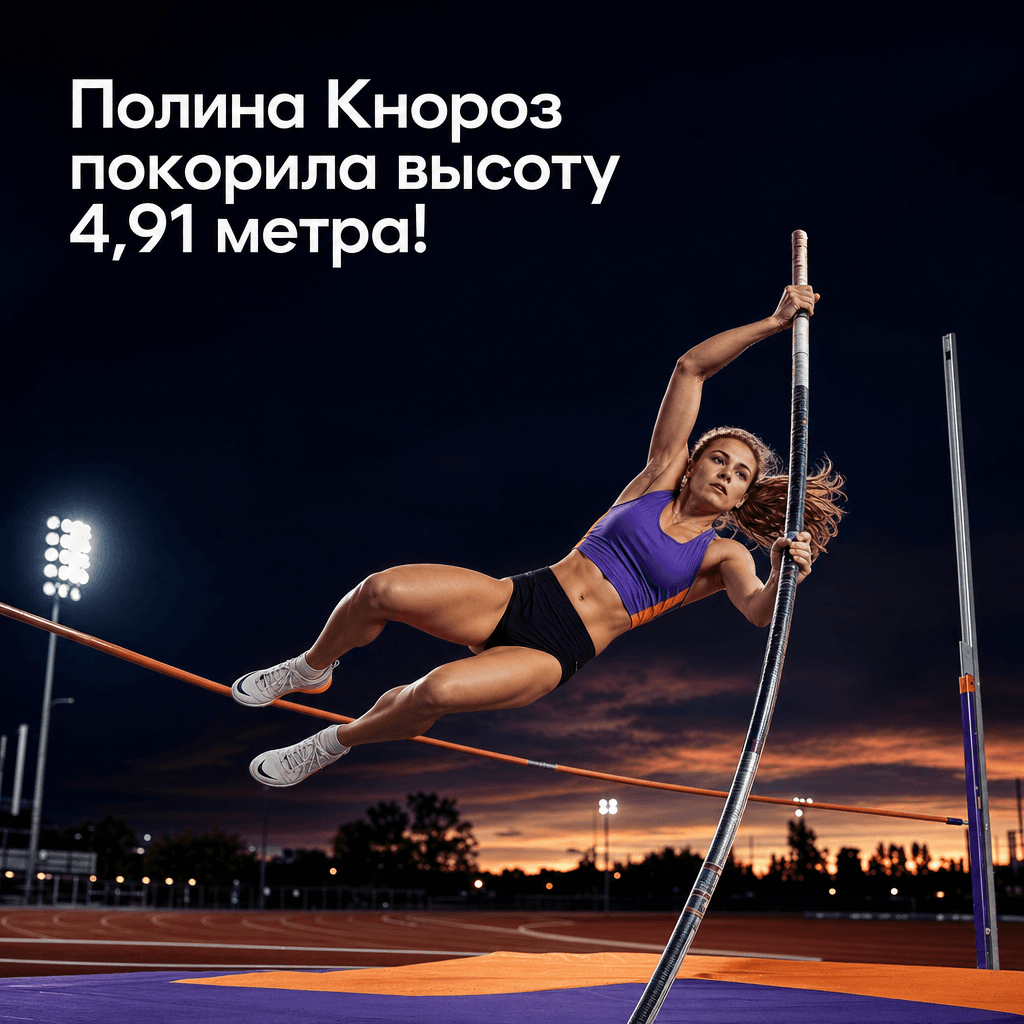Полина Кнороз покорила высоту 4,91 метра!